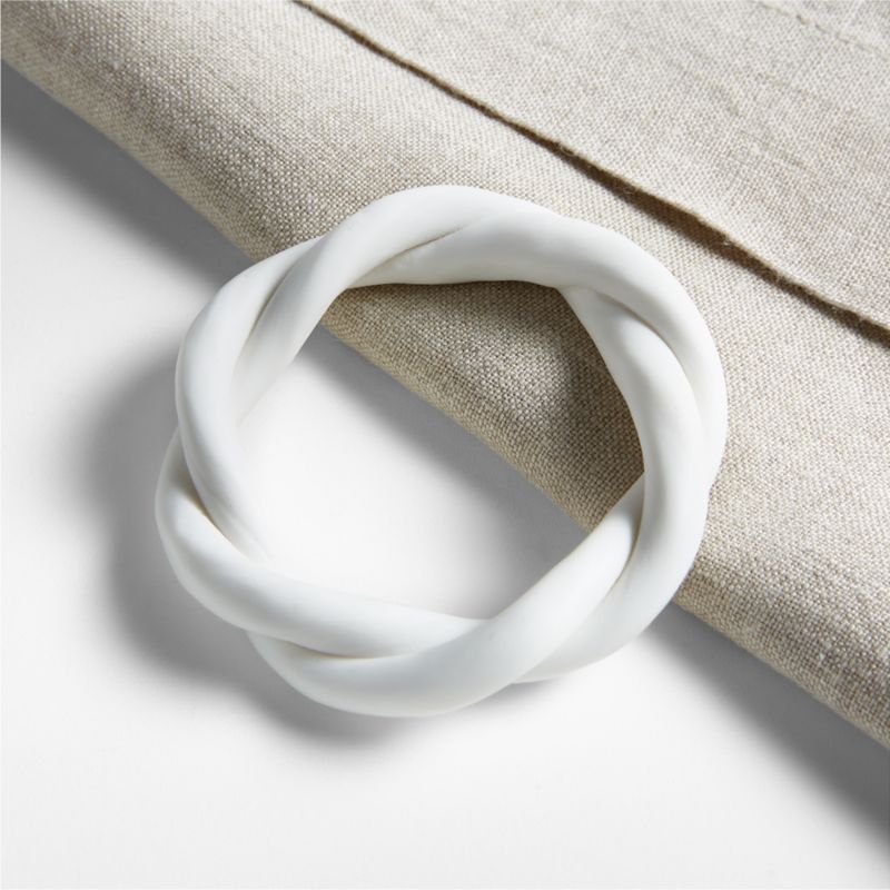 Marcella Infinity White Napkin Ring - image 1 of 2