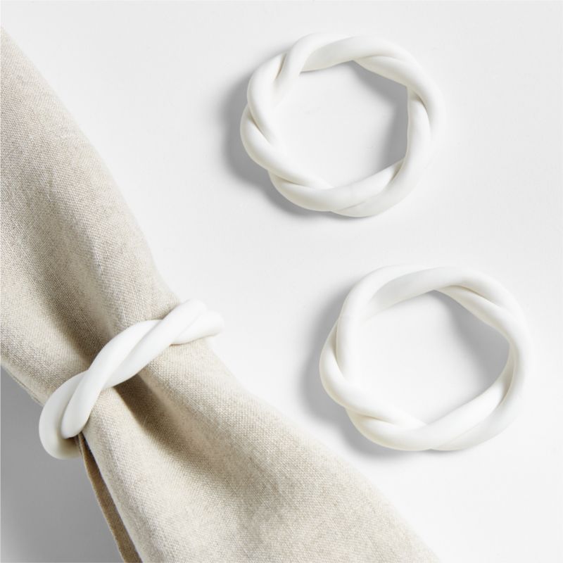 Marcella Infinity White Napkin Ring - image 0 of 2