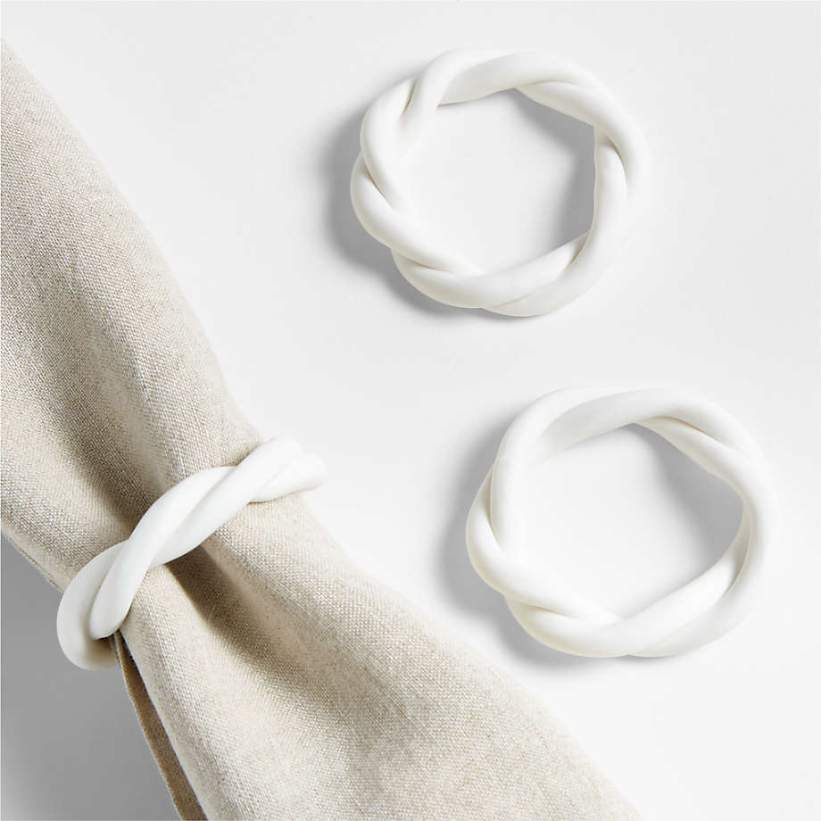 Marcella Infinity White Napkin Ring + Reviews Crate & Barrel Canada