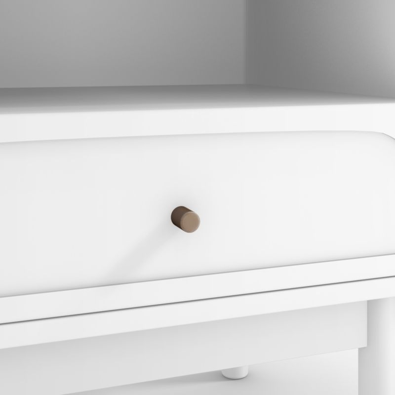 Maren White Wood Nightstand with Drawer - image 6 of 8