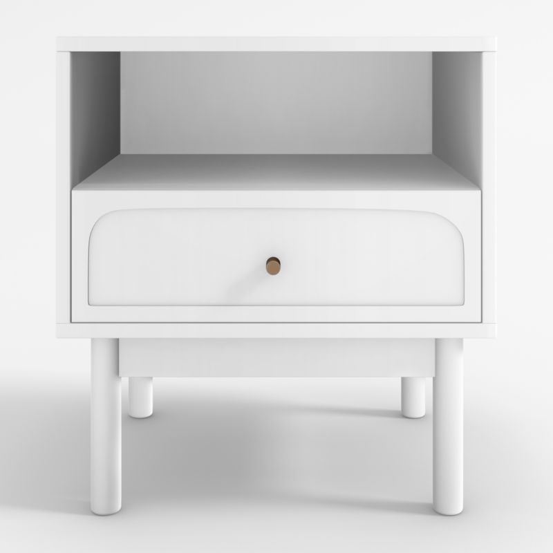 Maren White Wood Nightstand with Drawer - image 0 of 8