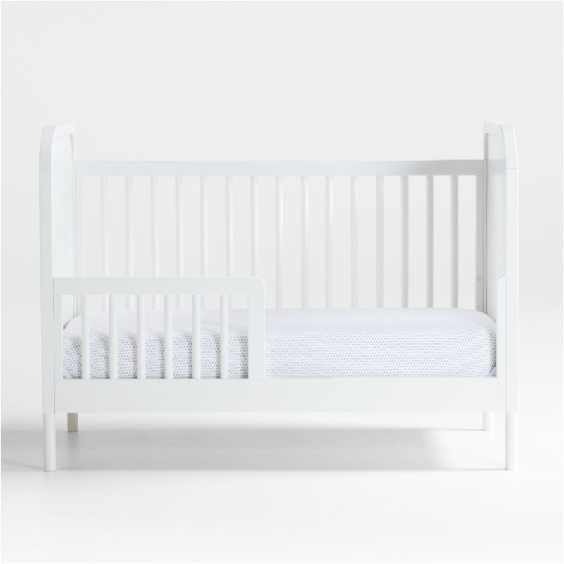 Maren White and Cane Convertible Baby Crib