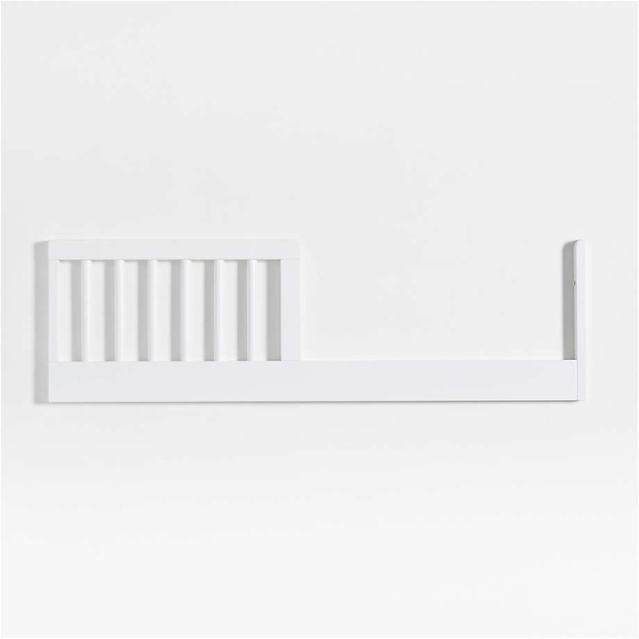 Maren White Wood Toddler Bed Rail Crate & Kids