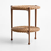 The Felix Wicker Outdoor Side Table by Jake Arnold