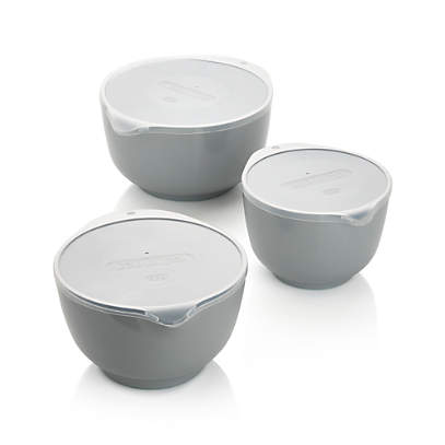 Orabel White Melamine Mixing Bowls with Lids, Set of 3 + Reviews, Crate &  Barrel