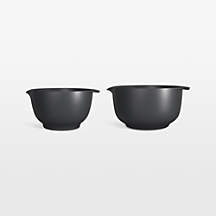Rosti Margrethe Mixing Bowl in Pebble Black, Set of 2 + Reviews | Crate & Barrel