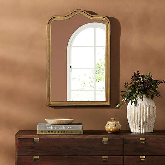 Marguerite Antique Brass Wall Mirror 20" x 29.75"
