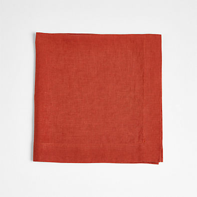 View Marin Chili Red EUROPEAN FLAX ™-Certified Linen Napkin details
