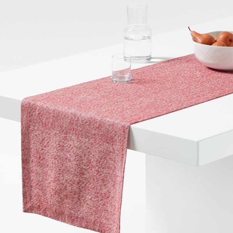 Marin 120" Luminous Red Textured Table Runner - image 0 of 3