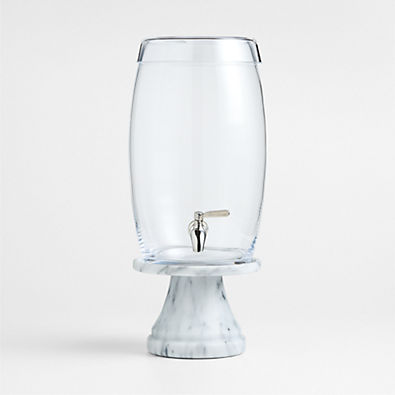 View Marin 2.7-Gallon Glass Drink Dispenser with French Kitchen Stand Set details