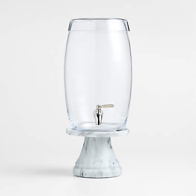 Marin 2.7-Gallon Glass Drink Dispenser with French Kitchen Stand