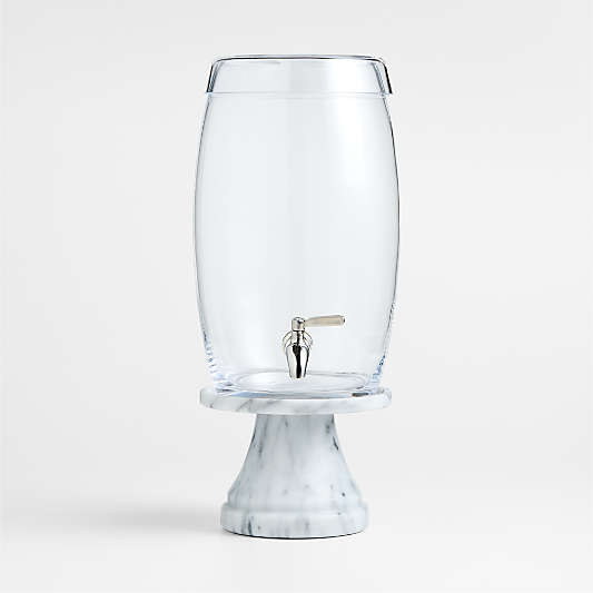 Marin 2.7-Gallon Glass Drink Dispenser with French Kitchen Stand Set