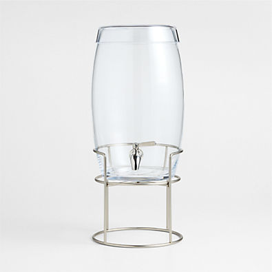 View Marin 2.7-Gallon Glass Drink Dispenser with Silver Stand details