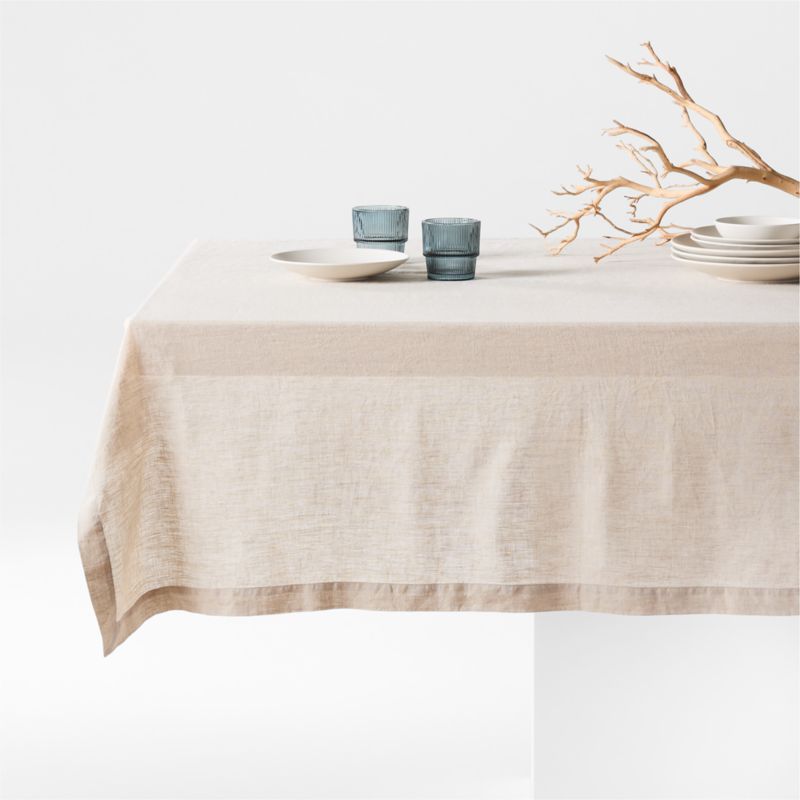 Marin 60"x120" Natural EUROPEAN FLAX ™-Certified Linen Tablecloth - image 0 of 4