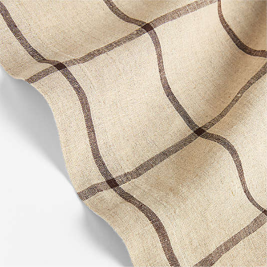 Marin 60"x120" Windowpane Plaid European Linen Tablecloth