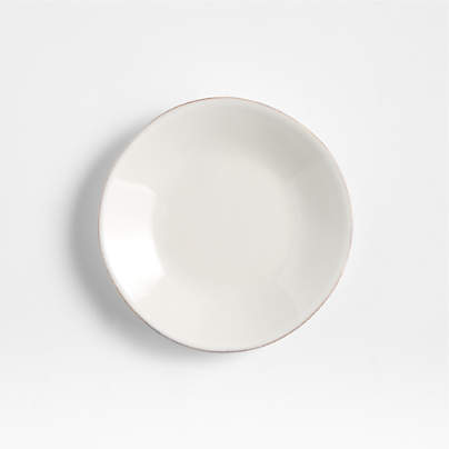 Marin White Round Stoneware Appetizer Plate