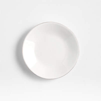 Marin White Round Stoneware Appetizer Plate