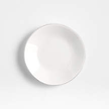 Marin White Round Stoneware Appetizer Plate | Crate & Barrel