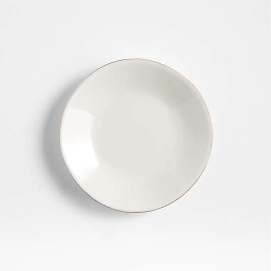 Marin White Round Stoneware Appetizer Plate