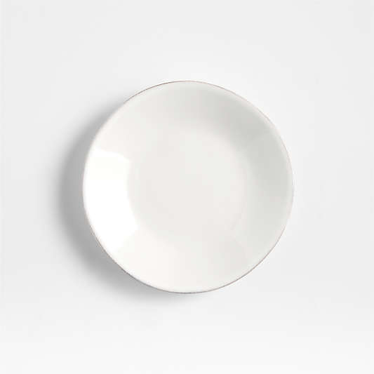 Marin White Round Stoneware Appetizer Plate