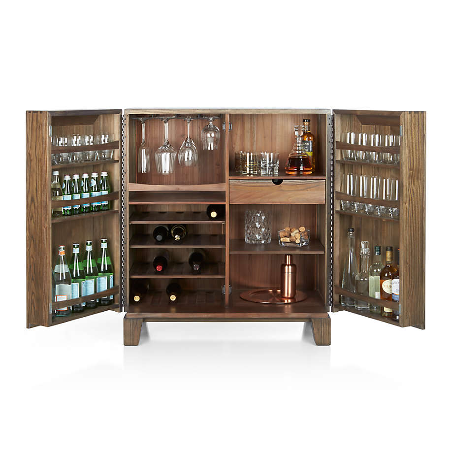 Crate and barrel store bar cabinet marin