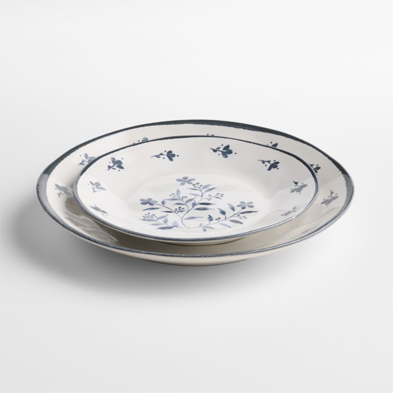 Marin Blue and White Botanical Dinner Plate - image 1 of 7