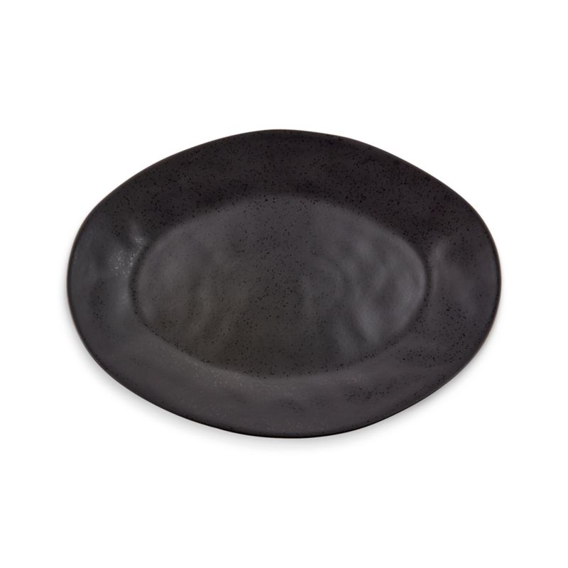 Marin Matte Black Large Oval Platter