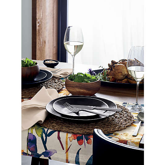 Marin Matte Black Salad Plates, Set of 8