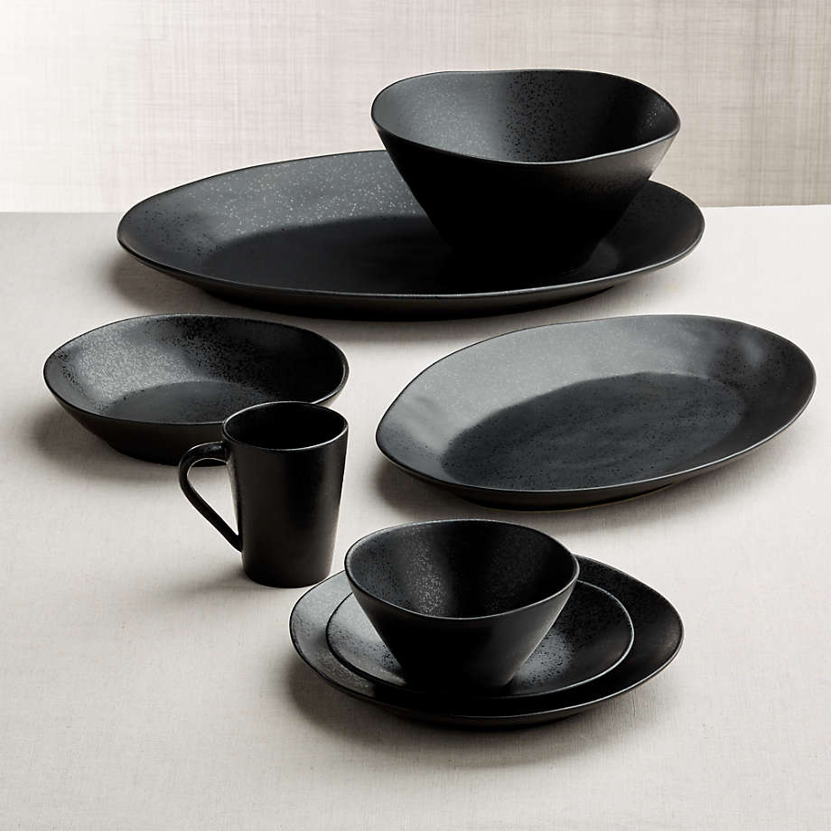 Stoneware Black Oval Serving Platter — Creating Comfort Lab Handmade  Stoneware