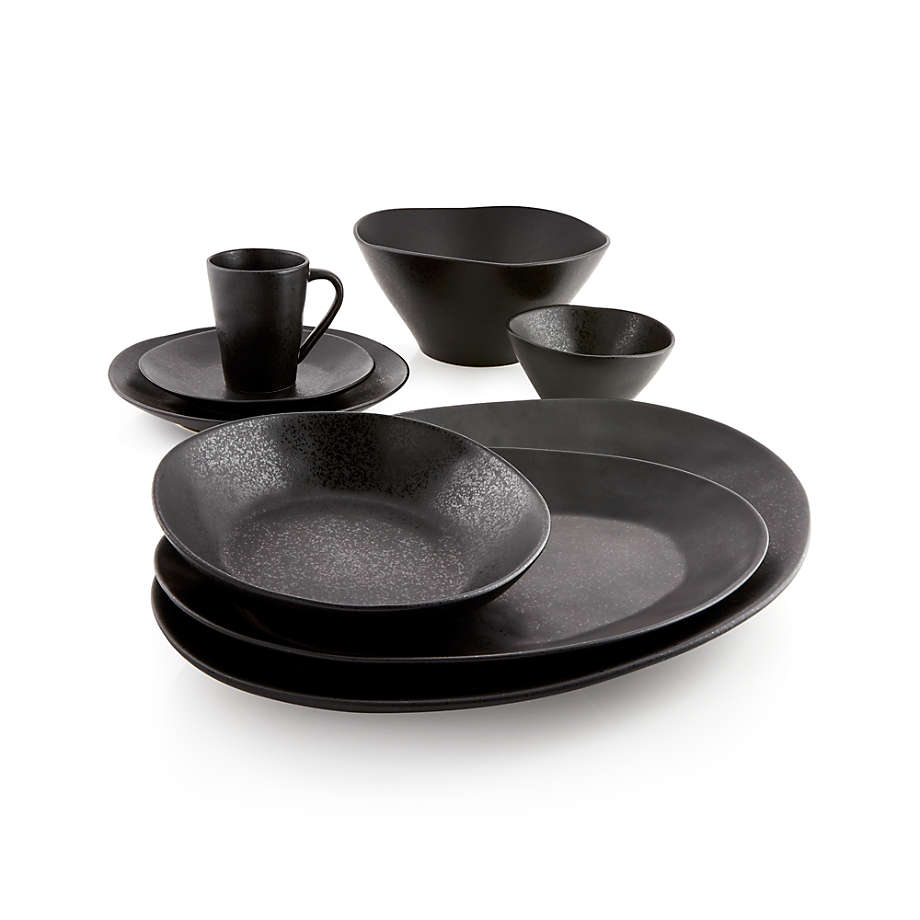 Simply Perfect 16 Pc. Matte Black Dinnerware Set, Dinnerware, Household