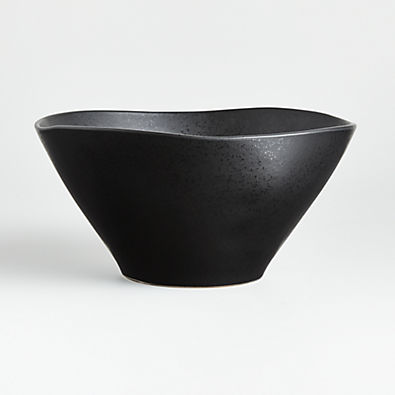View Marin Matte Black Stoneware Serving Bowl details