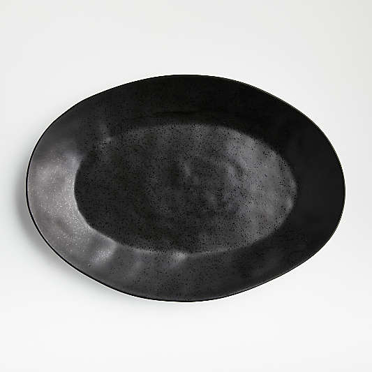 Marin Matte Black Oval Platter