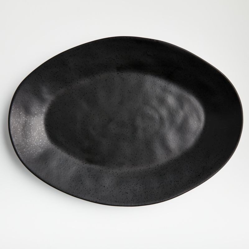 Stoneware Black Oval Serving Platter — Creating Comfort Lab Handmade  Stoneware