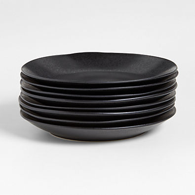 View Marin Matte Black Stoneware Dinner Plates, Set of 8 details