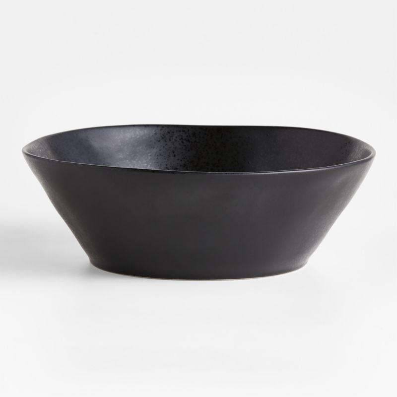 Marin Large Black Ceramic Serving Bowl