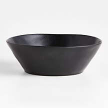 Marin Large Black Stoneware Serving Bowl + Reviews | Crate & Barrel