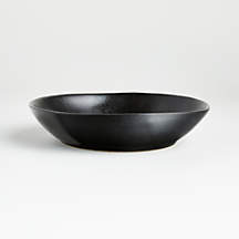 Marin Matte Black Bowl Plate + Reviews | Crate & Barrel