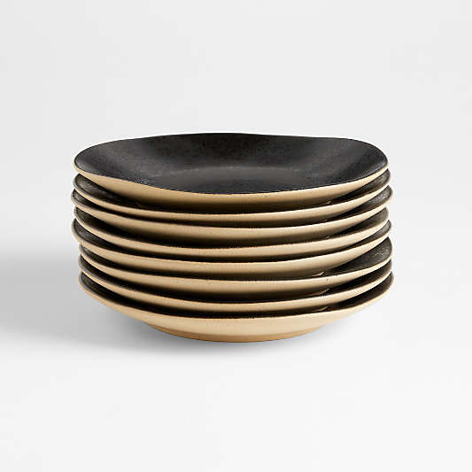 Marin Black Recycled Ceramic Salad Plate