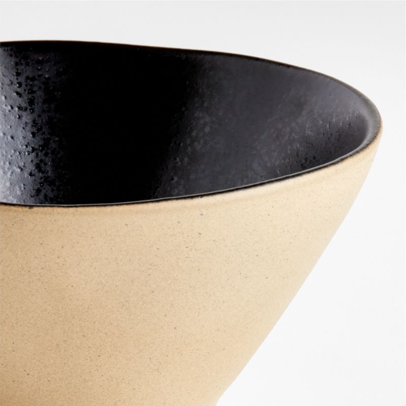 Marin Black Recycled Ceramic Cereal Bowl