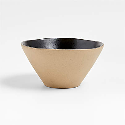 Marin Black Recycled Ceramic Cereal Bowl