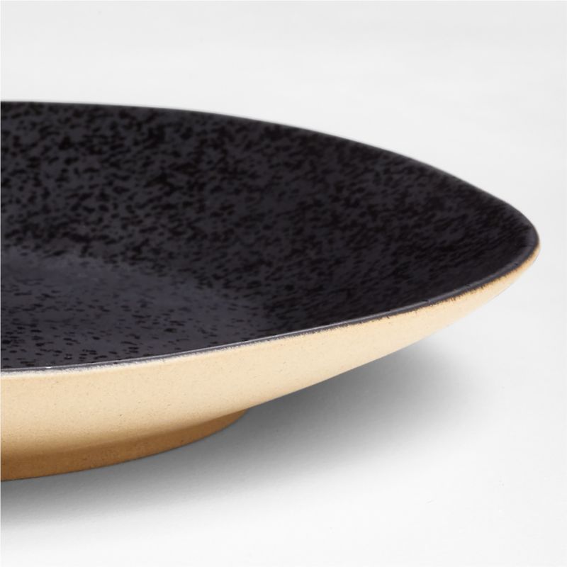 Marin Black Recycled Ceramic Dinner Plate