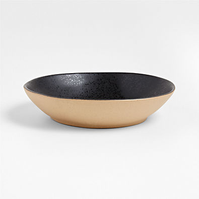 View Marin Black Recycled Ceramic Low Bowl details