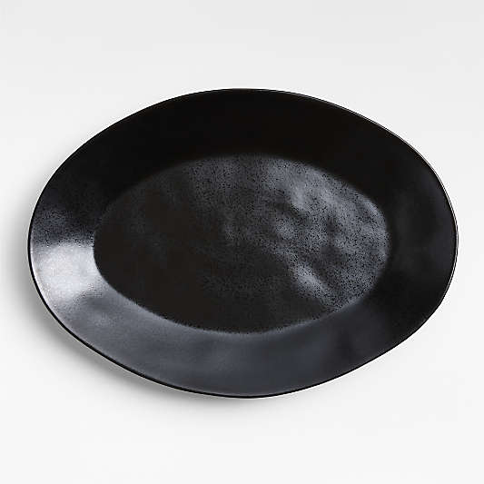 Marin Black Recycled Ceramic Serving Platter