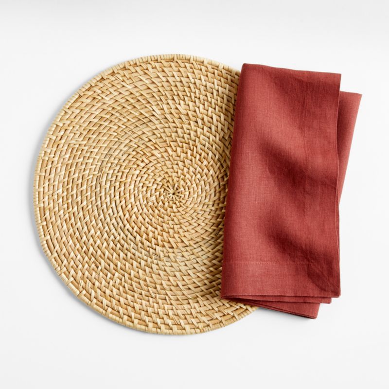 Marin Plum Red European Flax ®-Certified Linen Napkin