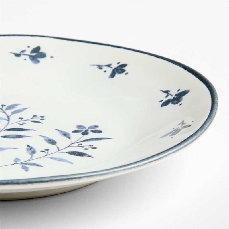 Marin Botanical White and Blue White Stoneware Salad Plate - image 1 of 6