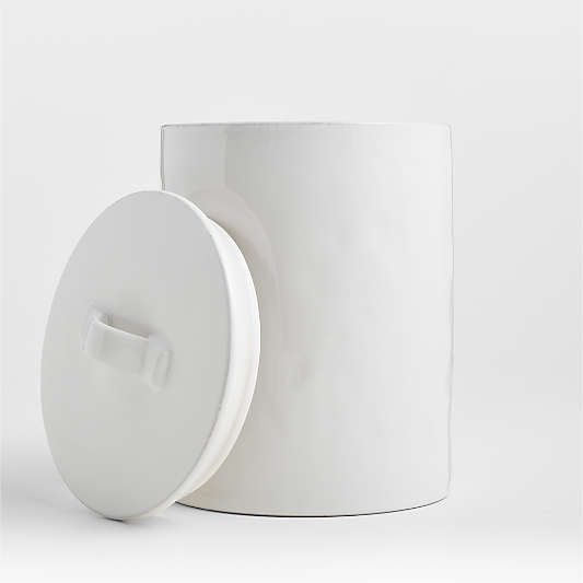Marin White Stoneware Canisters