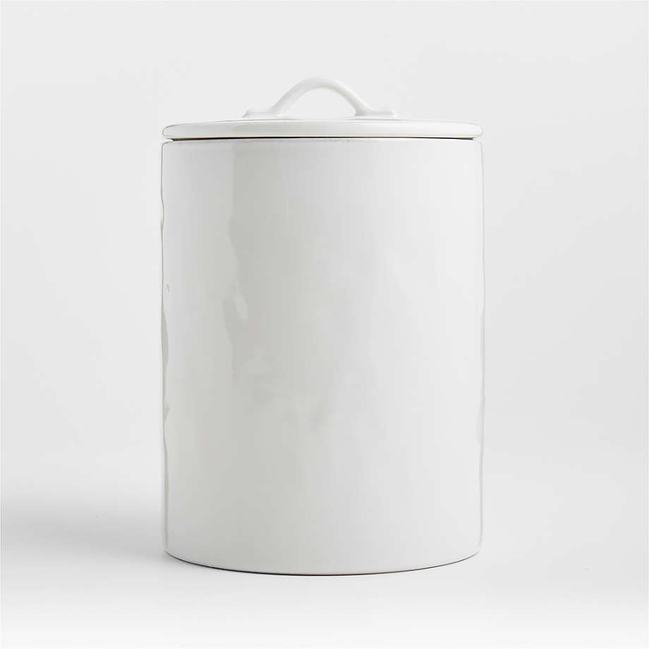 Aspen Large White Canister with Scoop + Reviews