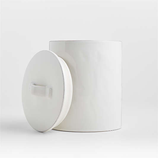 Marin White Stoneware Canisters