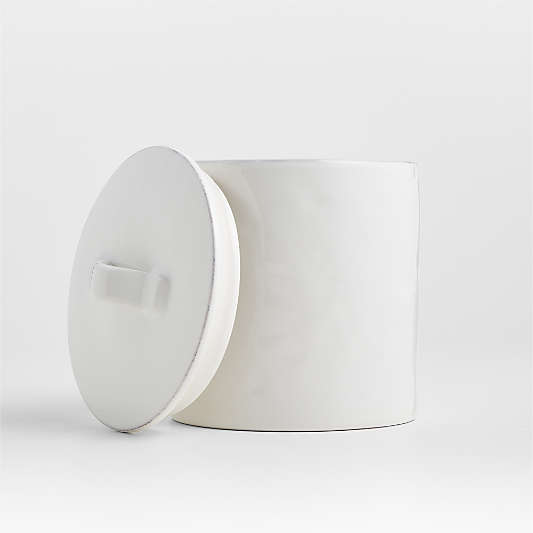 Marin White Stoneware Canisters
