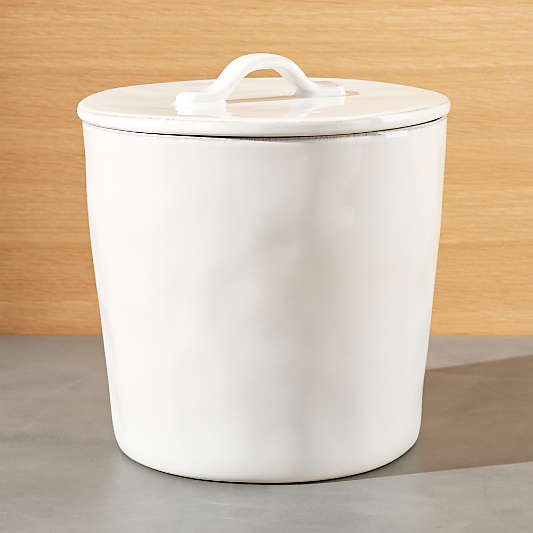 Marin Large White Ceramic Kitchen Canister